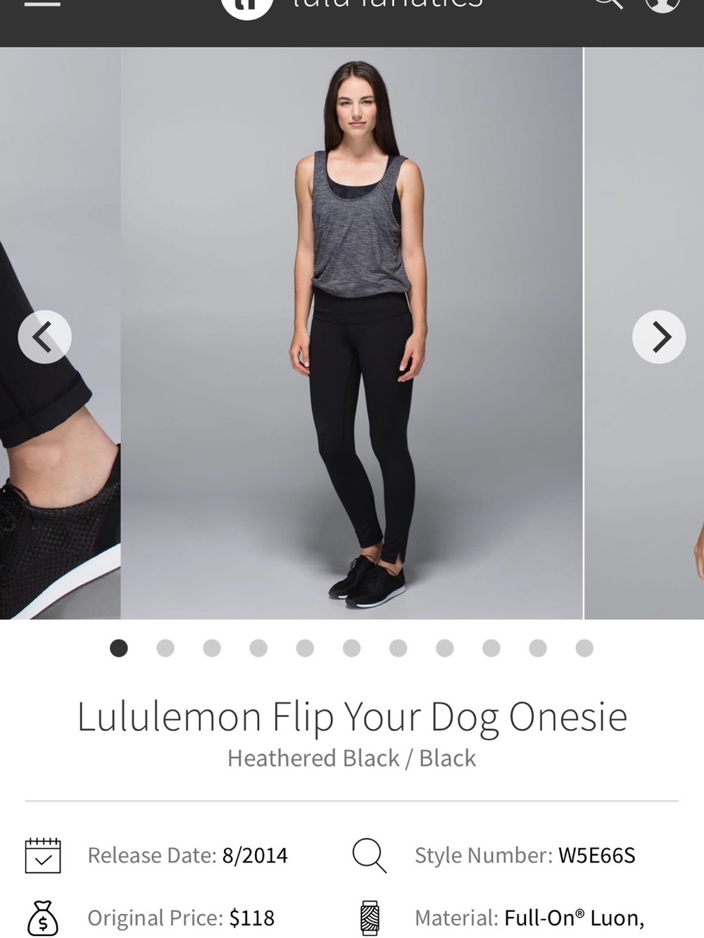 lululemon athletica Flip Your Dog Onesie